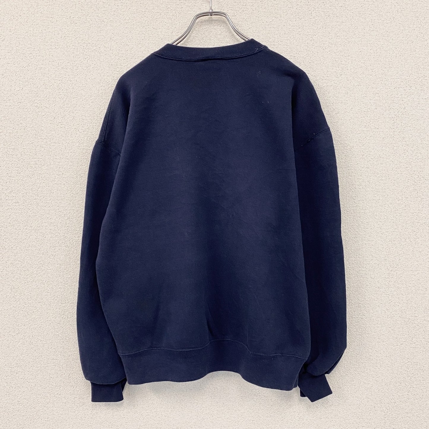 80s～　JERZEES　ジャージーズ　黎明中文学校　カレッジプリントスウェット/トレーナー　ヴィンテージ　紺　ネイビー　Lサイズ
