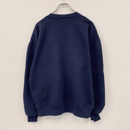 80s～　JERZEES　ジャージーズ　黎明中文学校　カレッジプリントスウェット/トレーナー　ヴィンテージ　紺　ネイビー　Lサイズ