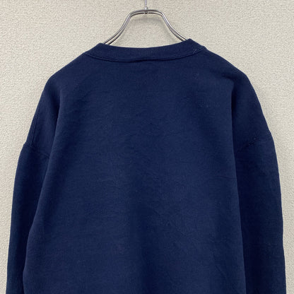 80s～　JERZEES　ジャージーズ　黎明中文学校　カレッジプリントスウェット/トレーナー　ヴィンテージ　紺　ネイビー　Lサイズ