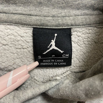 古着 used　AIR JORDAN エアジョーダン　長袖プリントパーカー　スウェット　グレー　灰色　Sサイズ