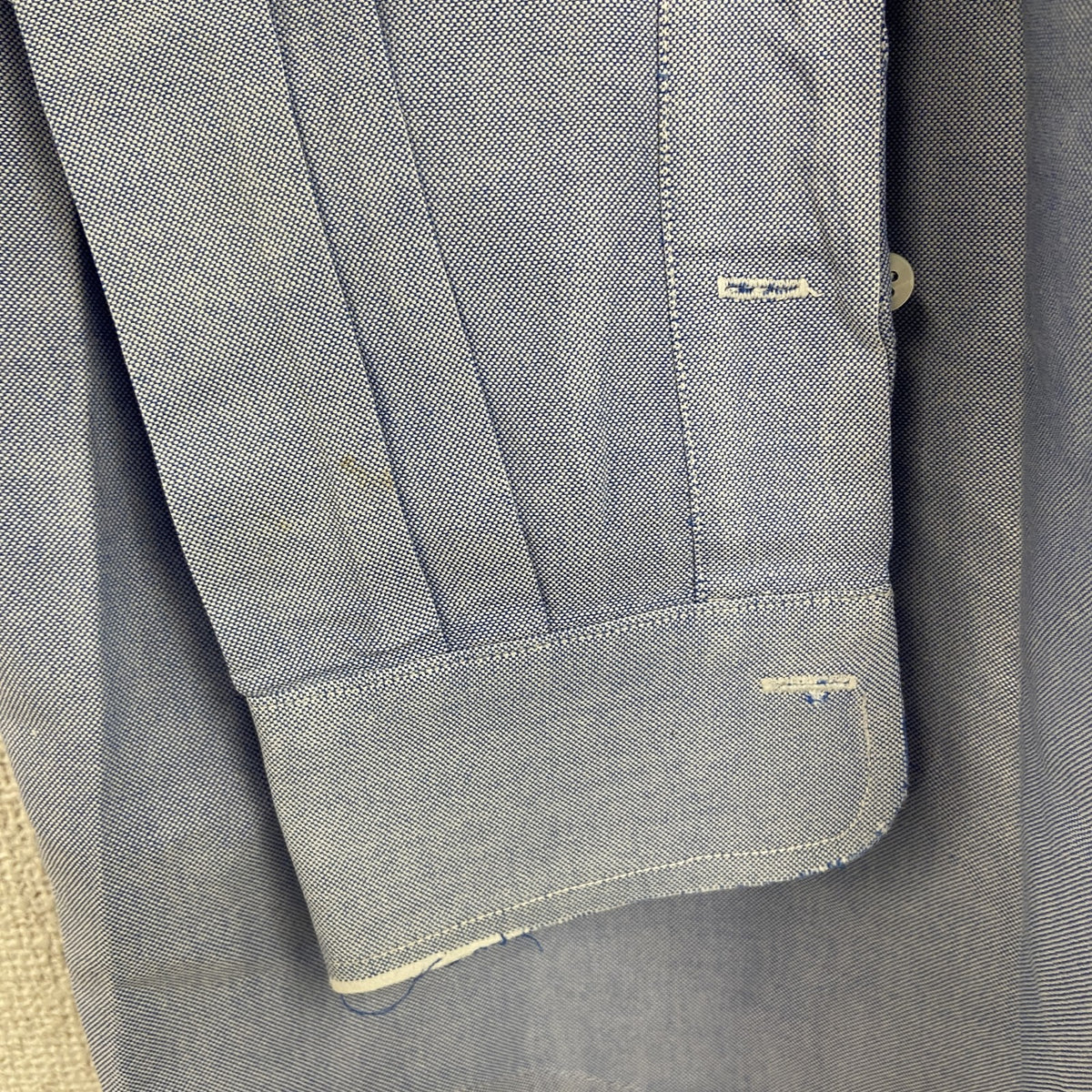 RALPH LAUREN　ラルフローレン　長袖ボタンダウンシャツ　ライトブルー　15～32サイズ　古着