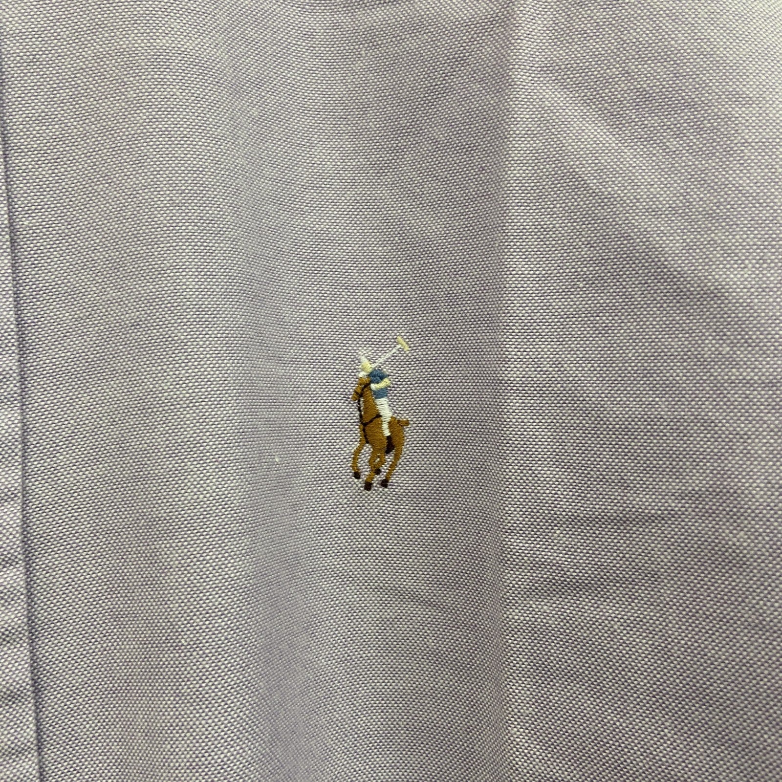 RALPH LAUREN　ラルフローレン　長袖ボタンダウンシャツ　紫　ライトパープル　11サイズ　古着
