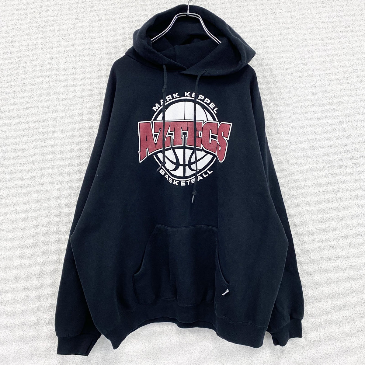 00s～　RUSSELL ATHLETIC　スウェットパーカー/フーディー　ヴィンテージ　黒　ブラック　2XLサイズ　古着