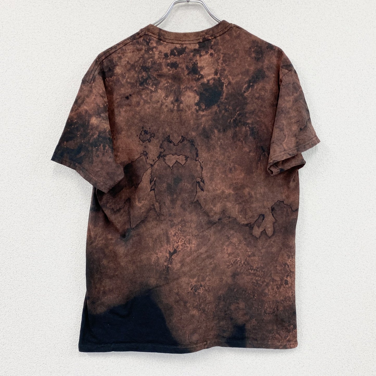 GILDAN　ギルダン　半袖プリントTシャツ　タイダイ柄　茶色　ブラウン　Lサイズ