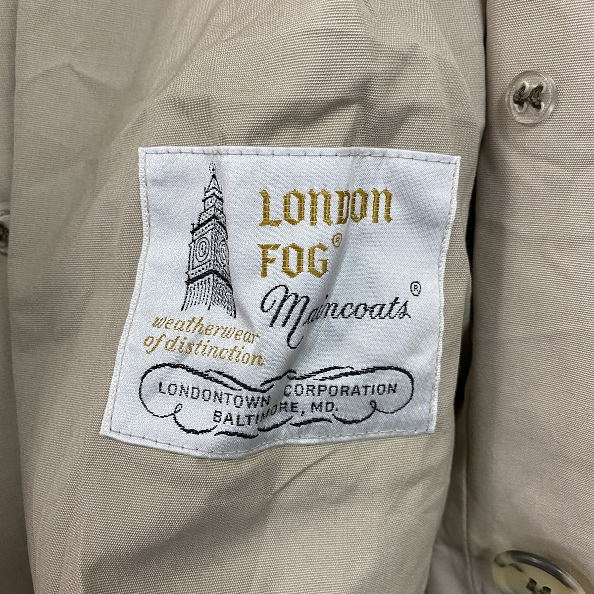 LONDON FOG　ロンドンフォグ　ダブルトレンチコート　ベージュ　42サイズ　古着