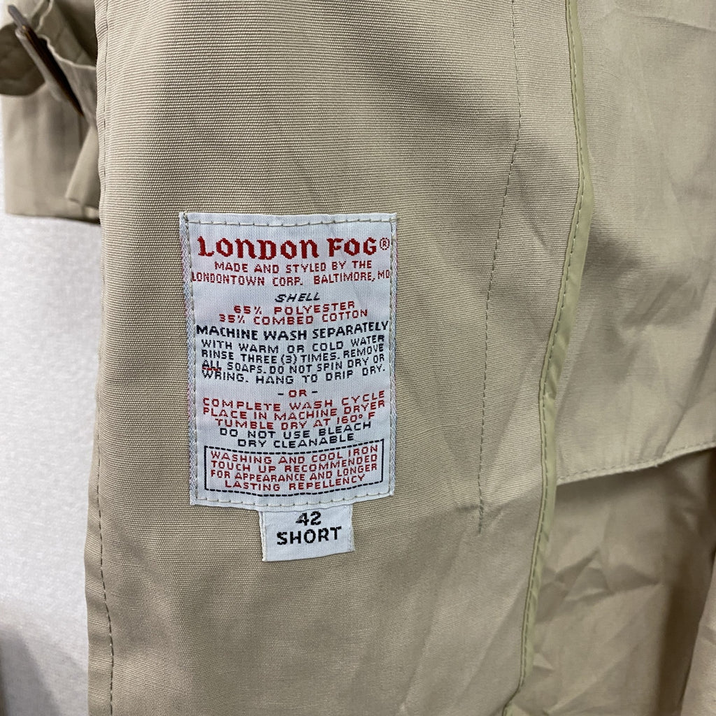 LONDON FOG　ロンドンフォグ　ダブルトレンチコート　ベージュ　42サイズ　古着