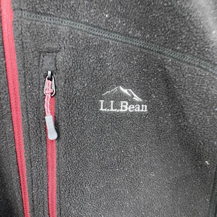 L.L.Bean　エルエルビーン　長袖ハーフジップフリースジャケット　黒　ブラック　Lサイズ フリースアウター メンズ 古着