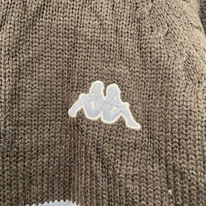 Kappa　カッパ　ハーフジップコットンニットセーター　茶色　ブラウン　Mサイズ