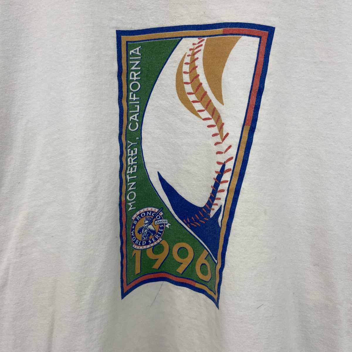 90s　Hanes 　ヘインズ 　半袖プリントスポーツTシャツ　シングルステッチ　野球　クルーネック　ヴィンテージ　白　ホワイト　XXLサイズ　古着