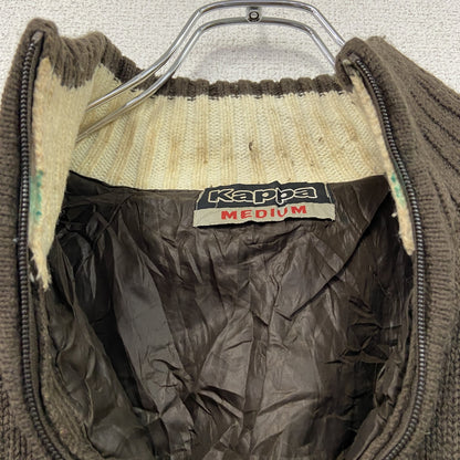 Kappa　カッパ　ハーフジップコットンニットセーター　茶色　ブラウン　Mサイズ