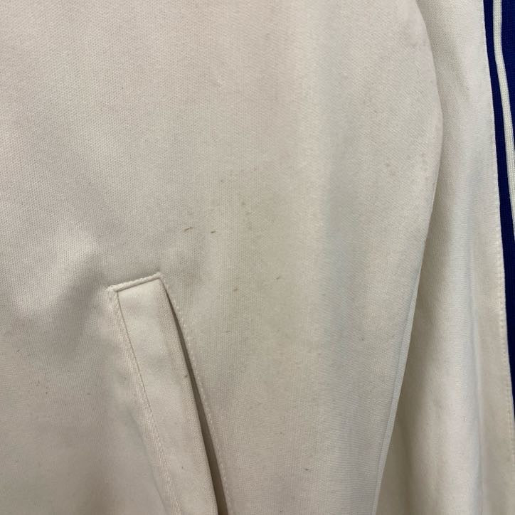 Fukusuke Sports Wear　トラックジャケット/ジャージ　バイカラー　アイボリー　Mサイズ スポーツジャケット メンズ ポリエステル 古着