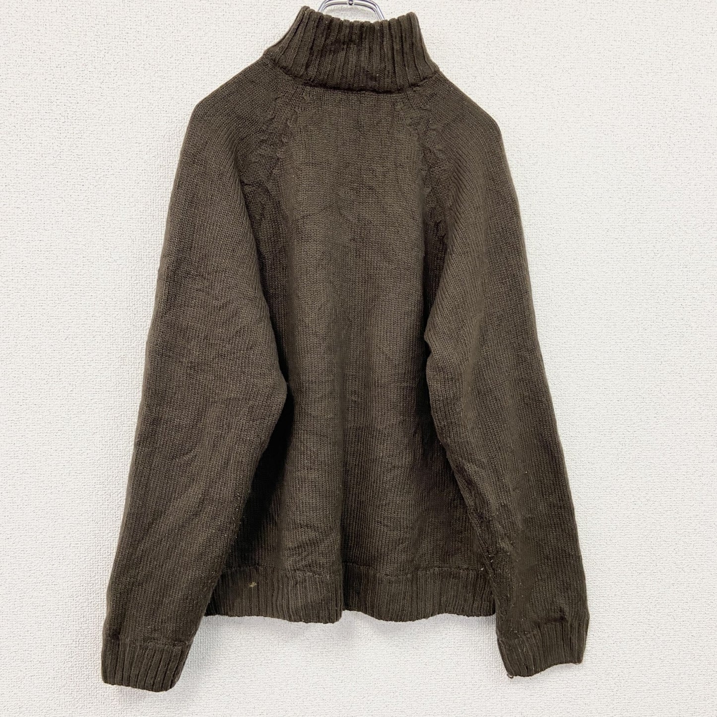 Kappa　カッパ　ハーフジップコットンニットセーター　茶色　ブラウン　Mサイズ