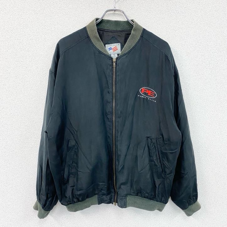 PERRY ELLIS　ペリーエリス　フルジップジャケット　黒　ブラック　Mサイズ　古着