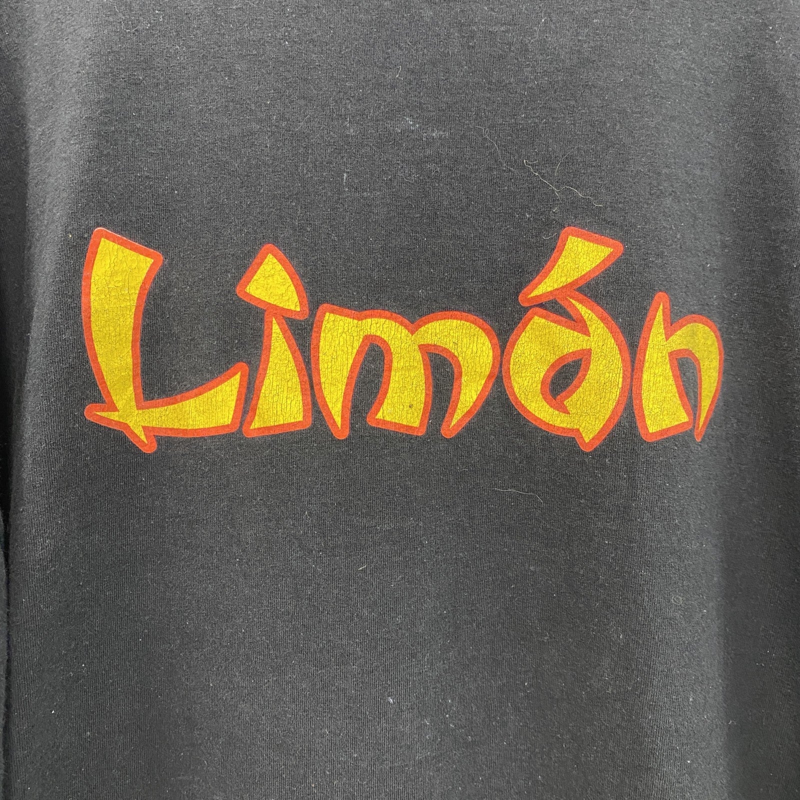 FRUIT OF THE LOOＭ　半袖バックプリントTシャツ　両面プリント　英字プリント　クルーネック　黒　ブラック　XLサイズ　古着