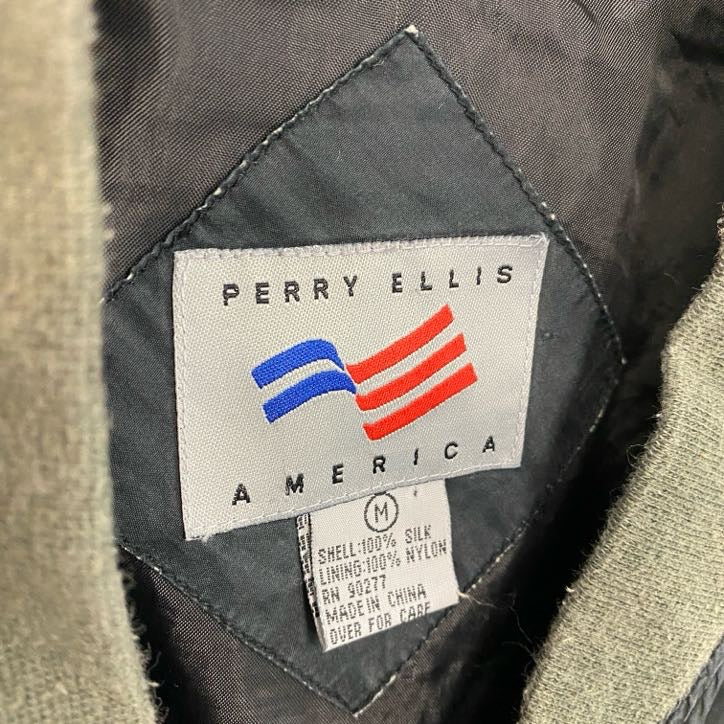 PERRY ELLIS　ペリーエリス　フルジップジャケット　黒　ブラック　Mサイズ　古着