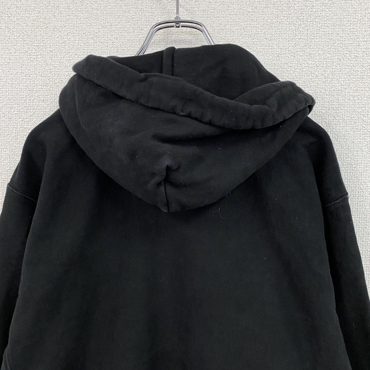 Champion　チャンピオン　リバースウィーブ　スウェットパーカー/フーディー　3連プリント　現行　黒　ブラック　Mサイズ　古着