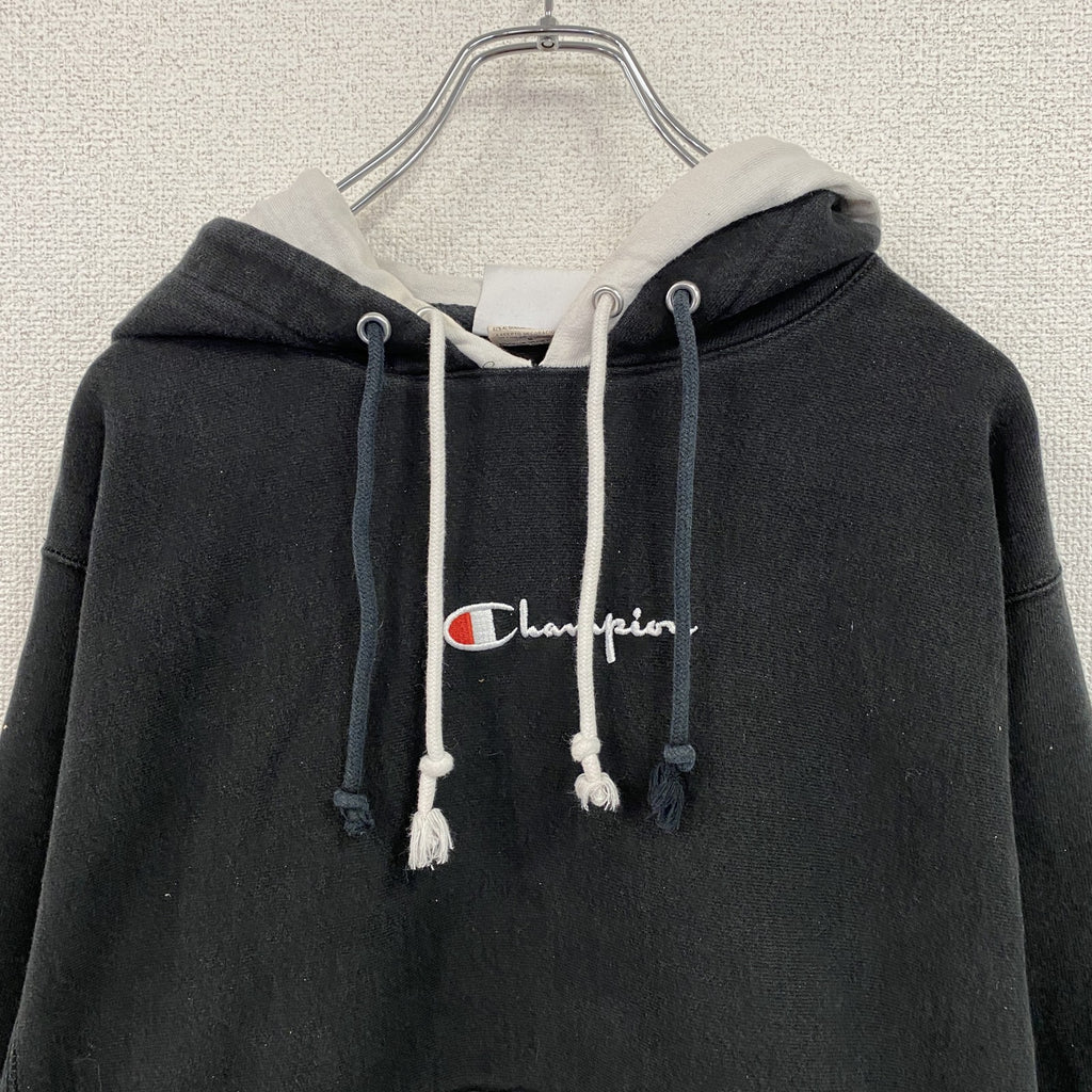 Champion　チャンピオン　リバースウィーブ　スウェットパーカー/フーディー　黒　ブラック　Mサイズ トレーナー スウェットトップス フード付き 古着