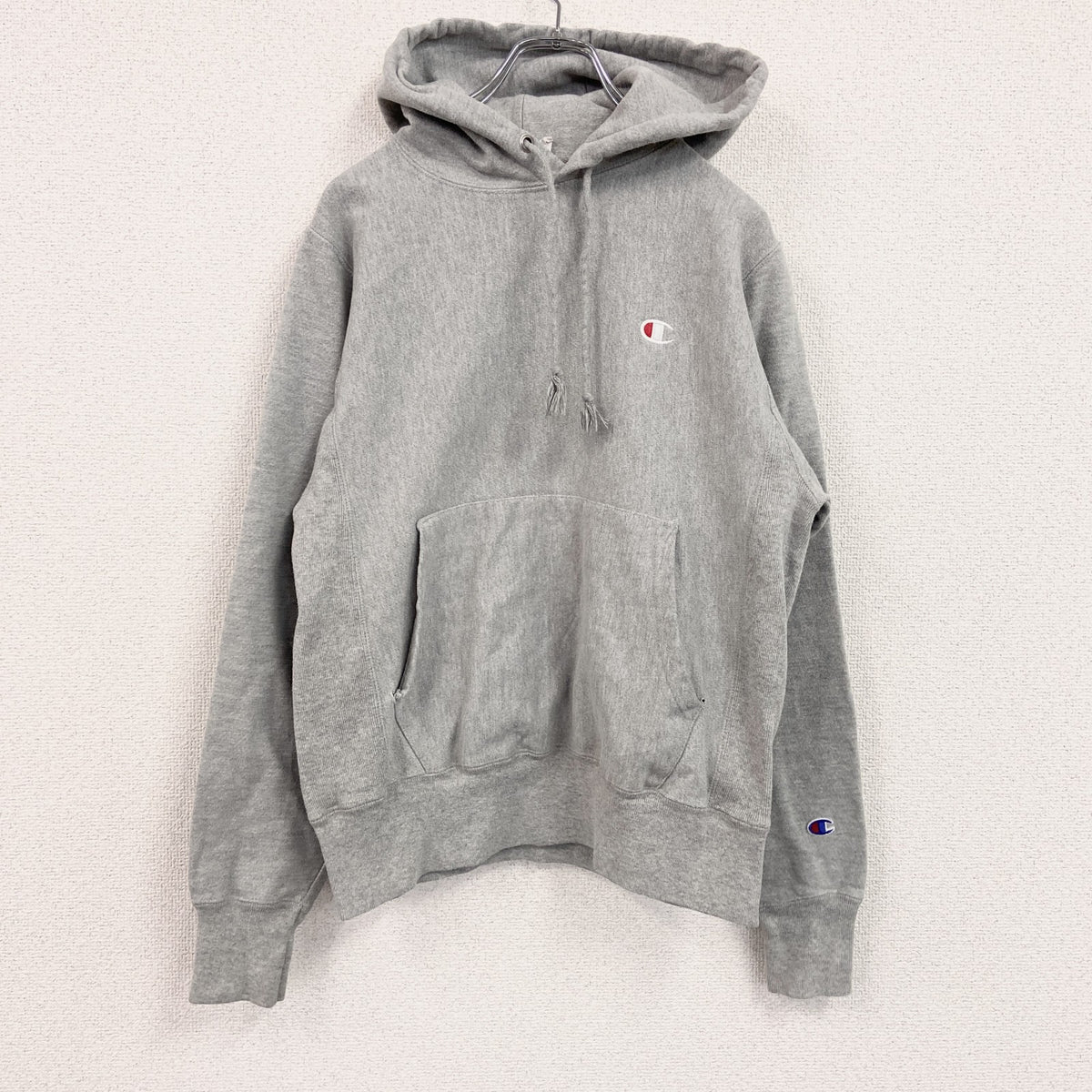 Champion　チャンピオン　リバースウィーブ　スウェットパーカー/フーディー　灰色　グレー　Sサイズ　古着