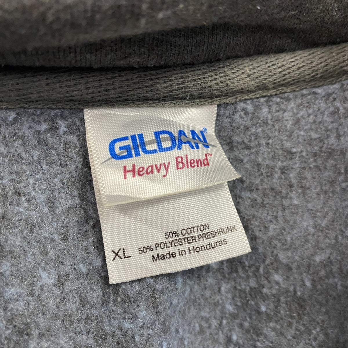 GILDAN　ギルダン　SUBARU　MERRELL　ハーフジップスウェット/トレーナー　4連プリント　灰色　グレー　XLサイズ　古着