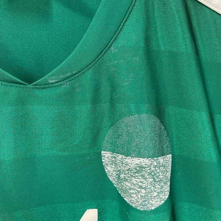 adidas　アディダス　ユニフォーム　半袖プリントTシャツ　緑　グリーン　Oサイズ　古着
