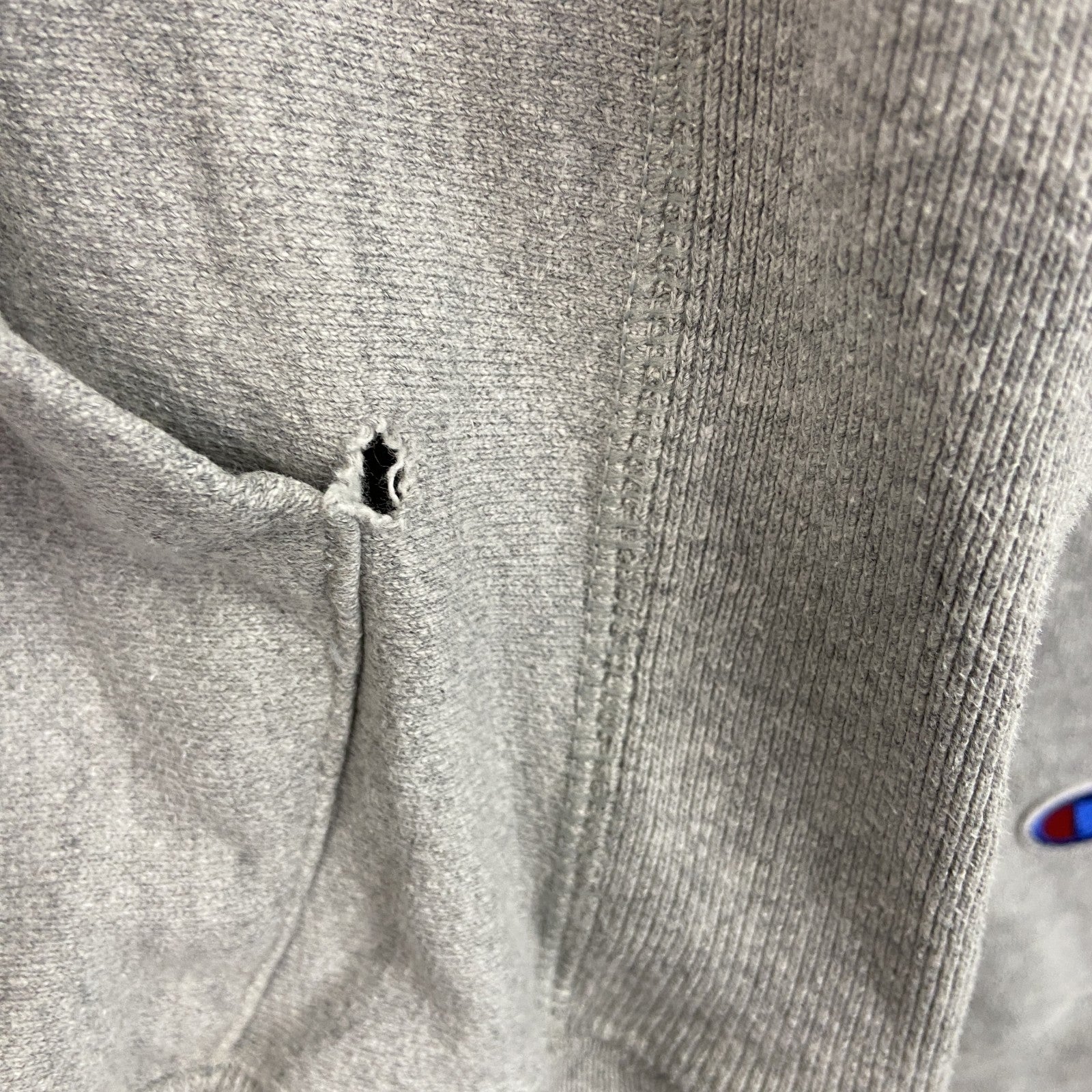 Champion　チャンピオン　リバースウィーブ　スウェットパーカー/フーディー　灰色　グレー　Sサイズ　古着