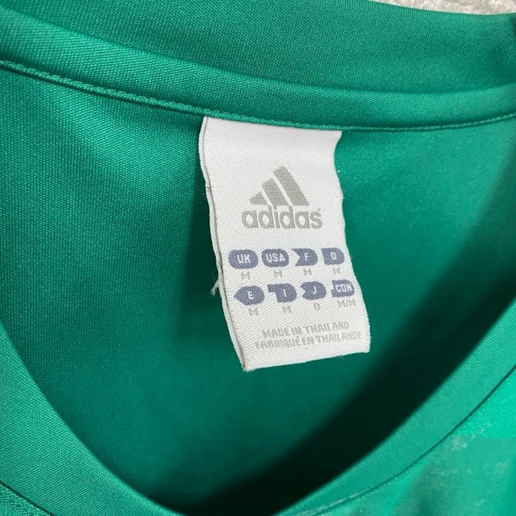 adidas　アディダス　ユニフォーム　半袖プリントTシャツ　緑　グリーン　Oサイズ　古着