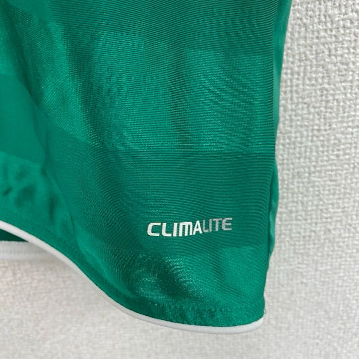 adidas　アディダス　ユニフォーム　半袖プリントTシャツ　緑　グリーン　Oサイズ　古着