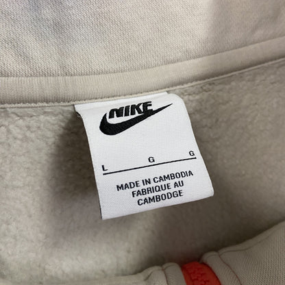 NIKE　ナイキ　ハーフジップスウェット/トレーナー　ライトベージュ　Lサイズ