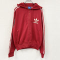 adidas　アディダス　フルジップパーカー/フーディー　赤　レッド　Lサイズ　古着