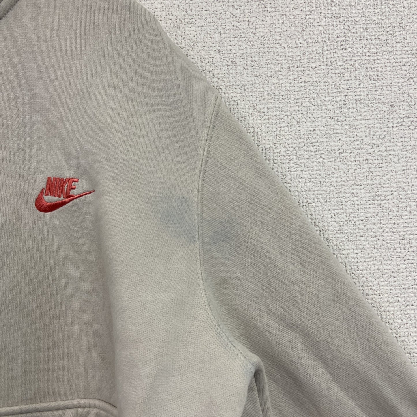 NIKE　ナイキ　ハーフジップスウェット/トレーナー　ライトベージュ　Lサイズ