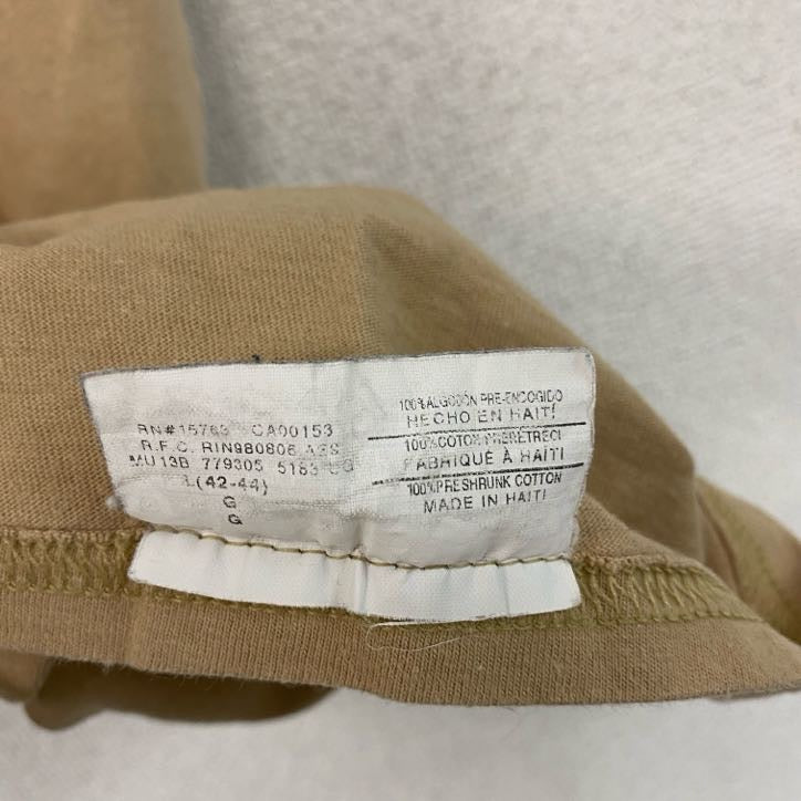 Hanes　ヘインズ　半袖プリントTシャツ　ベージュ　Lサイズ　古着