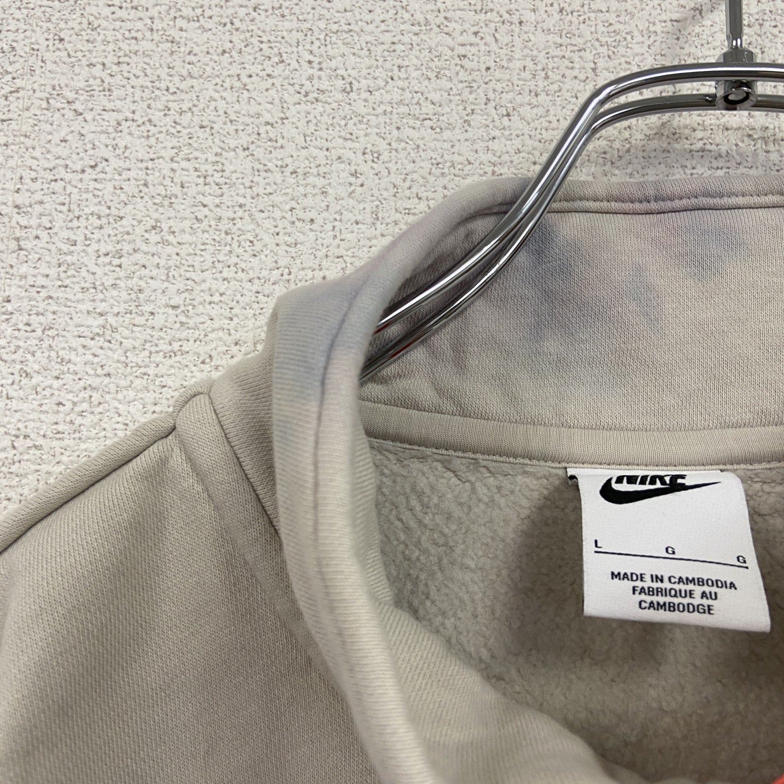 NIKE　ナイキ　ハーフジップスウェット/トレーナー　スウッシュ　灰色　グレー　Lサイズ　古着
