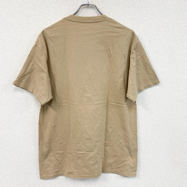 Hanes　ヘインズ　半袖プリントTシャツ　ベージュ　Lサイズ　古着