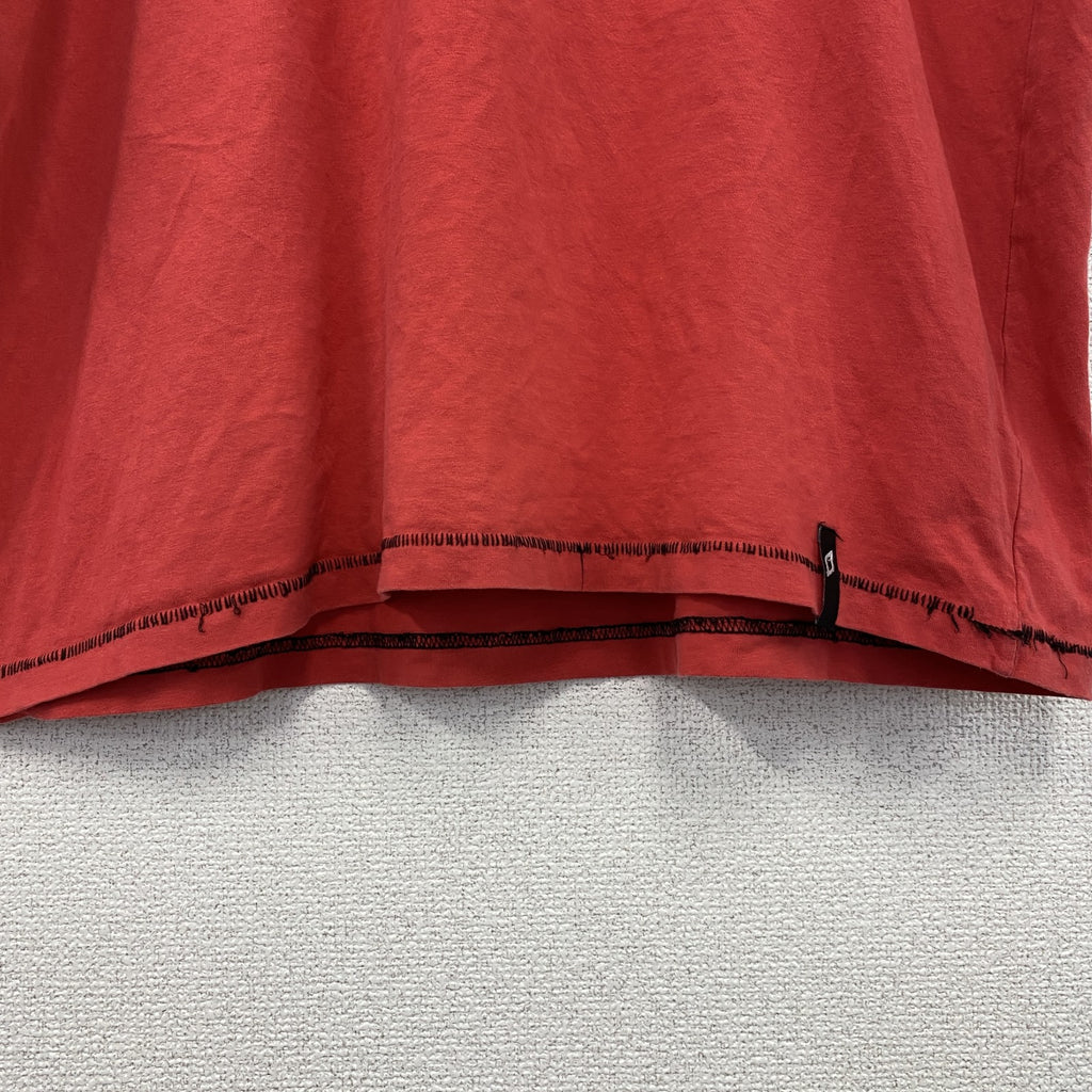 90s　半袖プリントTシャツ　シングルステッチ　ロサンゼルス　レトロ　クルーネック　赤　レッド　XXLサイズ　　ヴィンテージ　古着