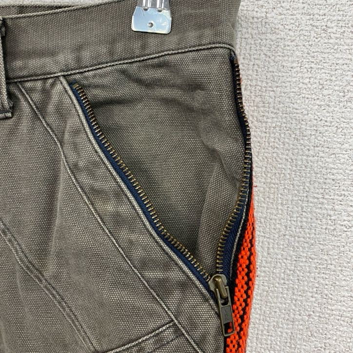 泥棒日記　デニムパンツ　ボタンフライ　グレー　32サイズ　古着