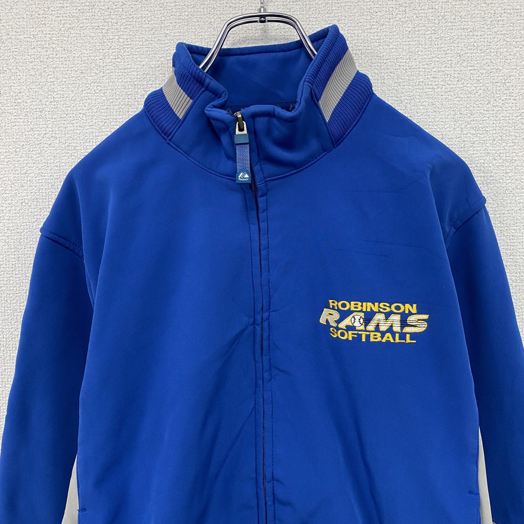 majestic　トラックジャケット/ジャージ　フリースライナー　青　ブルー　Sサイズ　古着