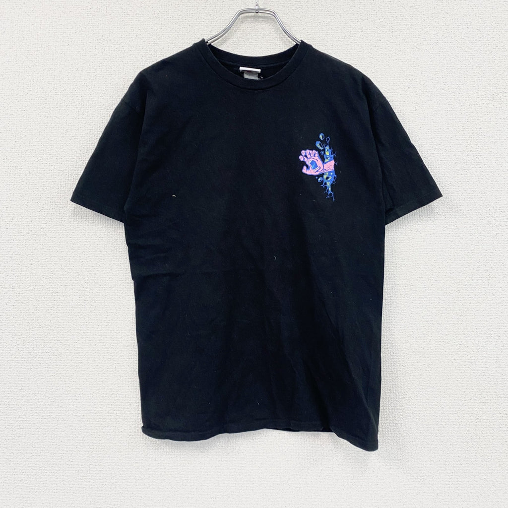 SANTA CRUZ　サンタクルーズ　半袖プリントTシャツ　スクリーミングハンド　黒　ブラック　古着