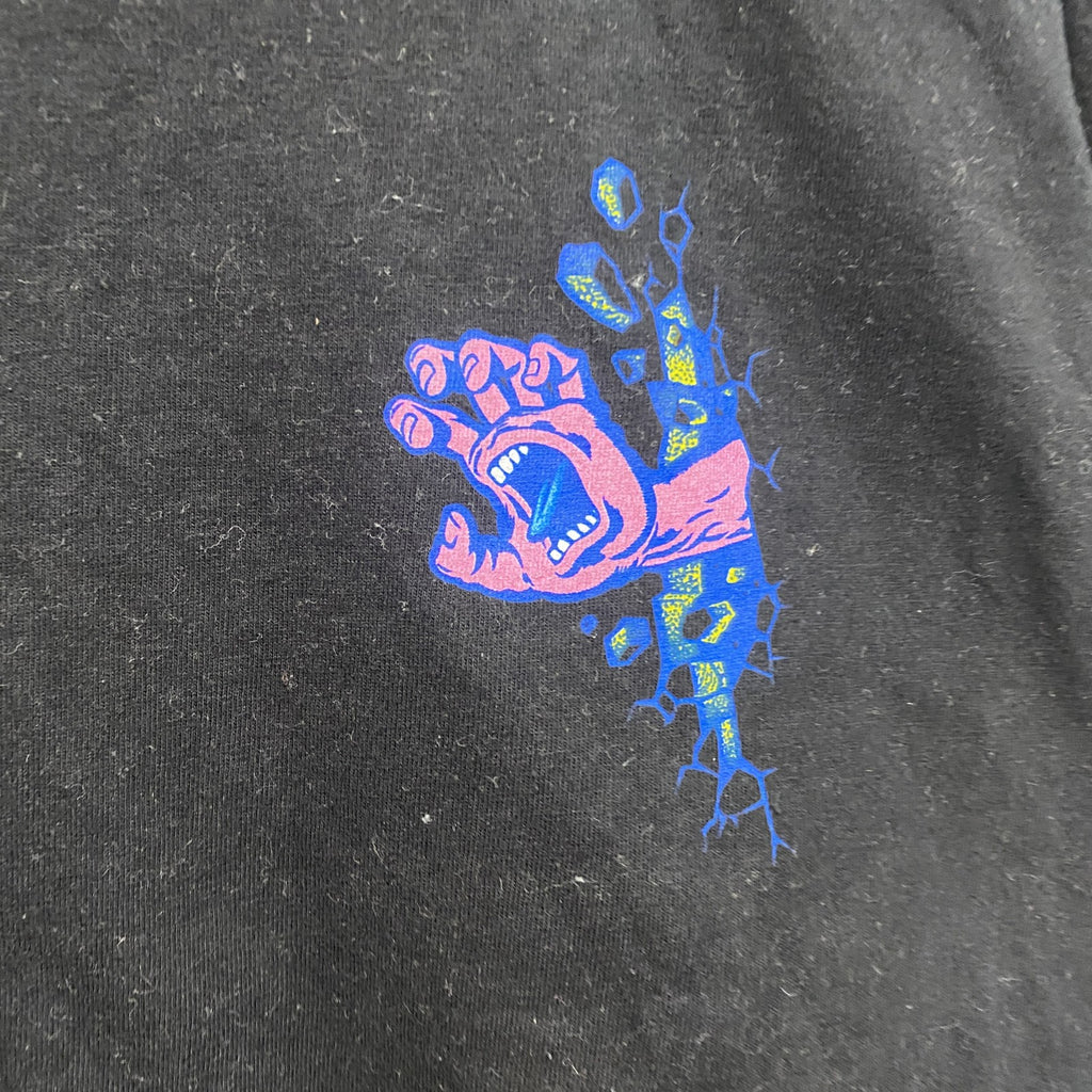 SANTA CRUZ　サンタクルーズ　半袖プリントTシャツ　スクリーミングハンド　黒　ブラック　古着