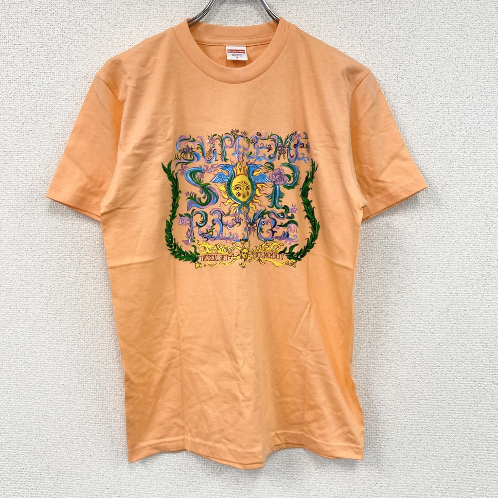 Supreme　シュプリーム　半袖プリントTシャツ　パステルオレンジ　Sサイズ　古着