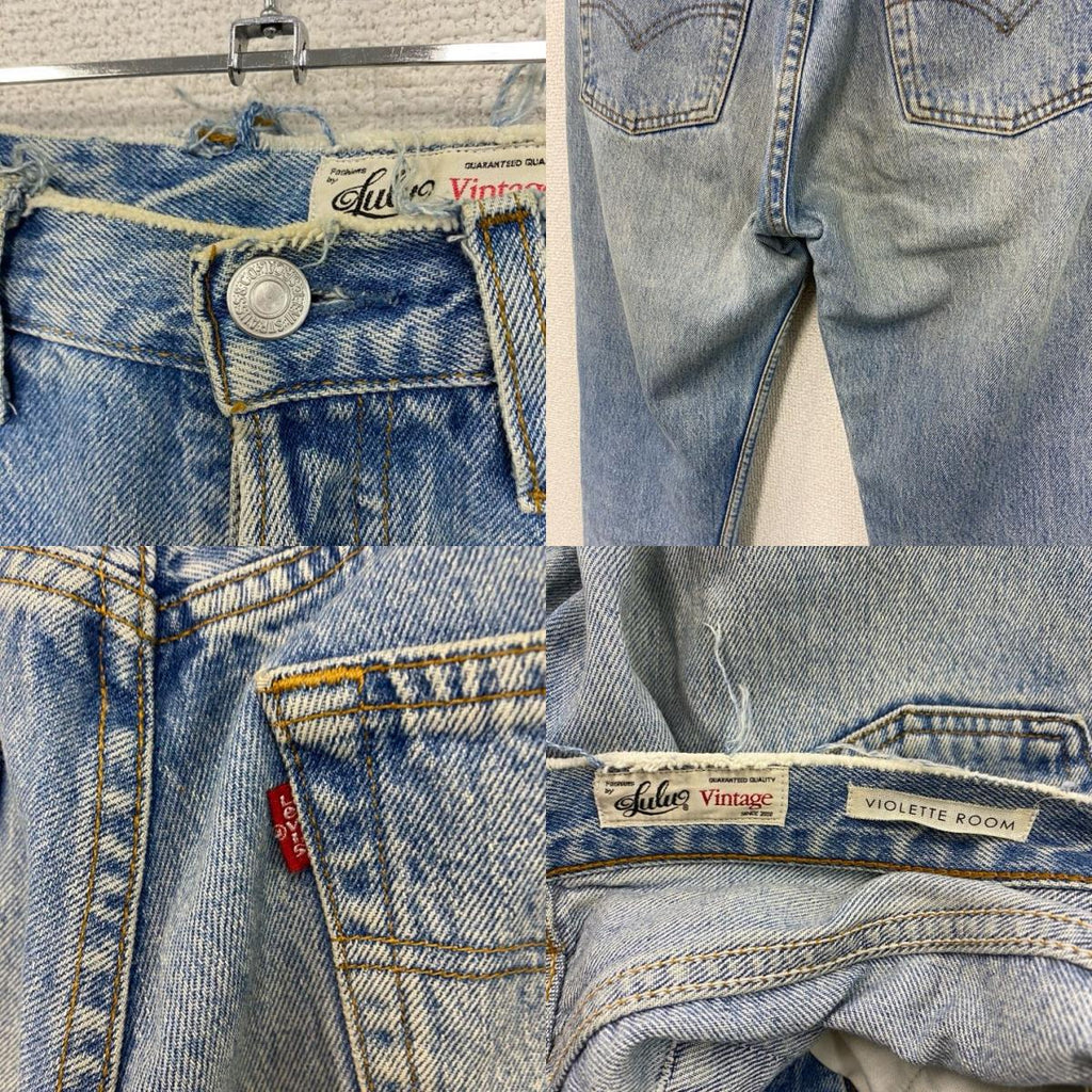 Lulu　ルル　Levi's　リーバイス　デニムパンツ　ボタンフライ　インディゴ　29サイズ　古着