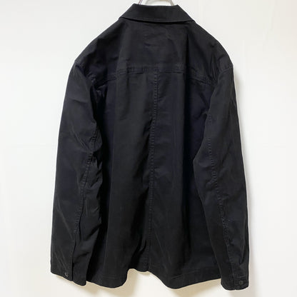 古着 used　GEORGE ジョージ　長袖ミリタリージャケット　ジップアップブルゾン　黒　ブラック　秋冬服　Lサイズ