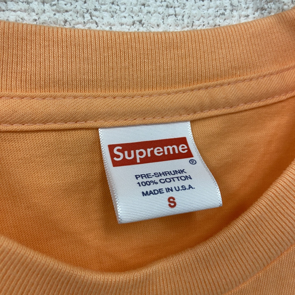 Supreme　シュプリーム　半袖プリントTシャツ　パステルオレンジ　Sサイズ　古着