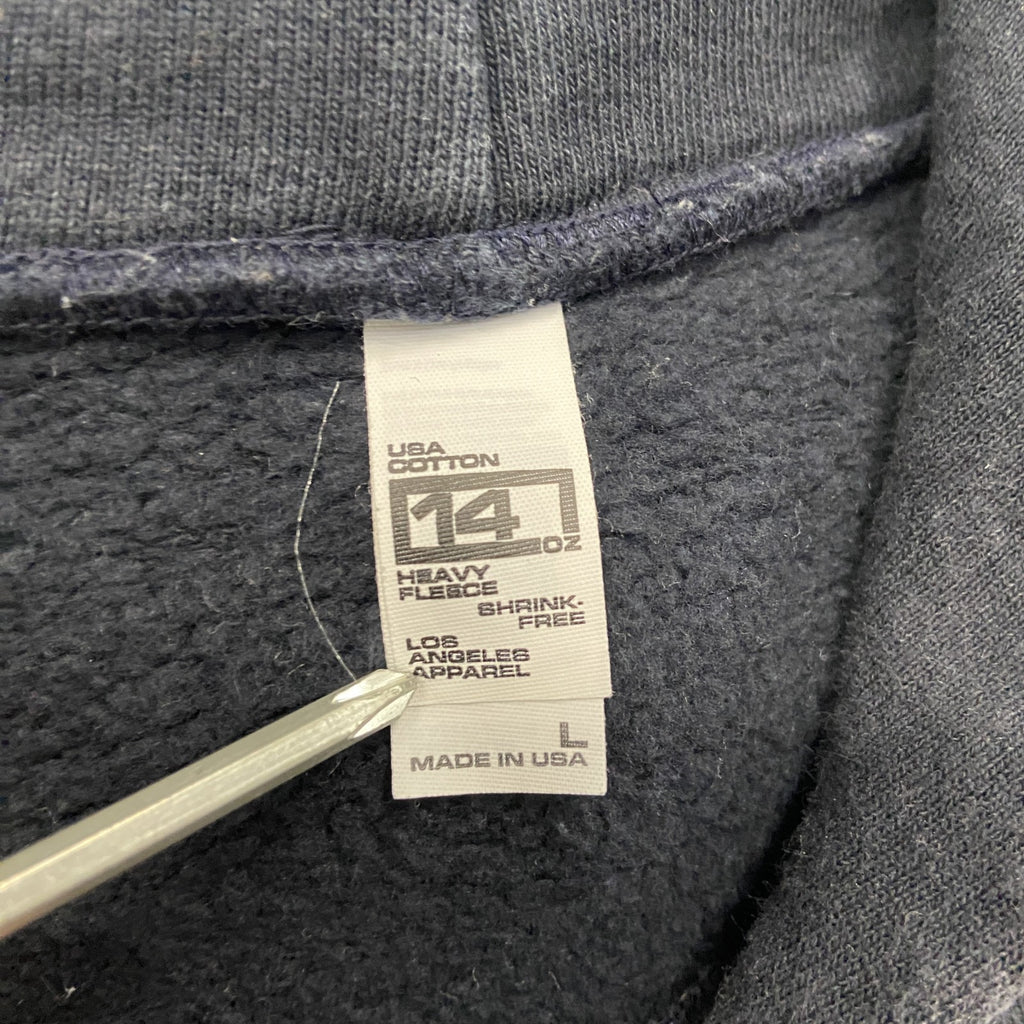 LOS ANGELES APPAREL　ロサンゼルスアパレル　スウェットパーカー/フーディー　黒　ブラック　Lサイズ　古着