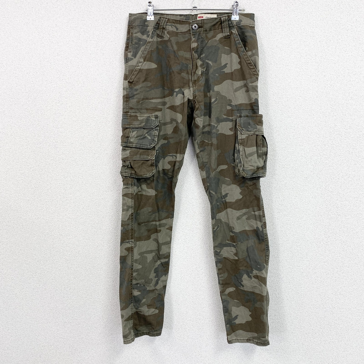 Wrangler　ラングラー　カーゴパンツ　ジップフライ　迷彩　カモフラ　カーキ　30サイズ　古着