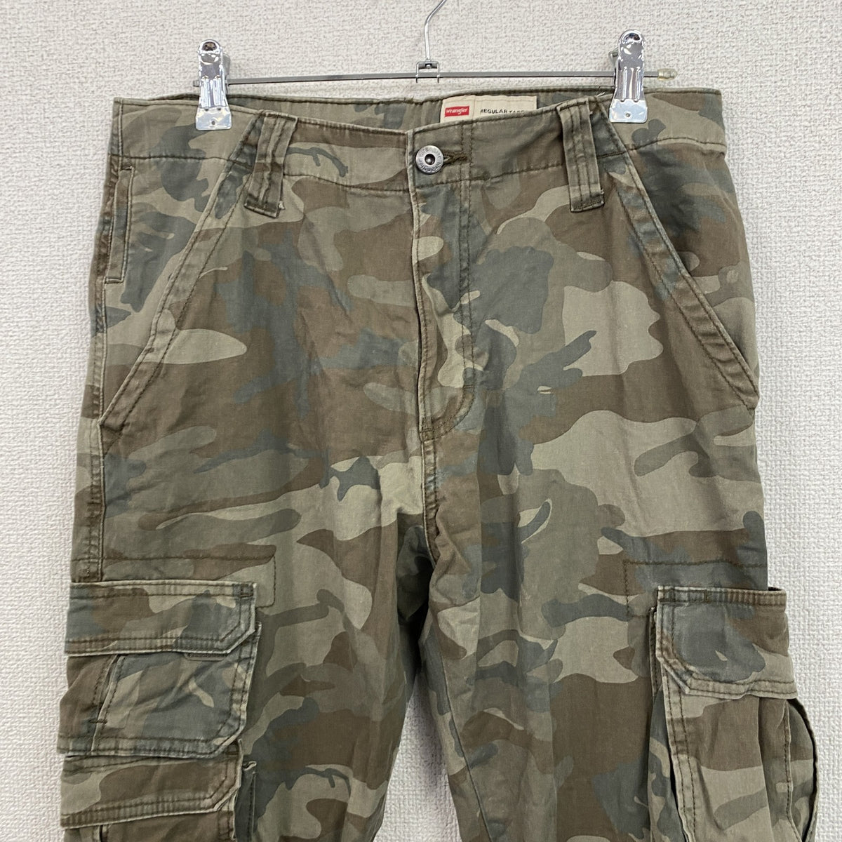 Wrangler　ラングラー　カーゴパンツ　ジップフライ　迷彩　カモフラ　カーキ　30サイズ　古着