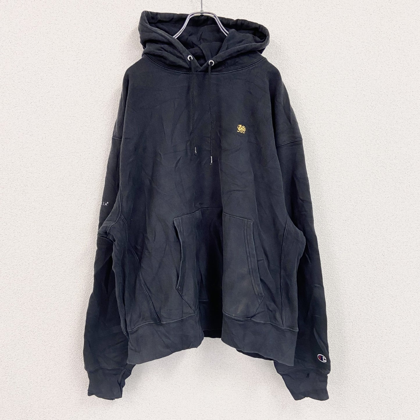 Champion　チャンピオン　プレミアムリバースウィーブ　スウェットパーカー/フーディー　フェード　黒　ブラック　XLサイズ