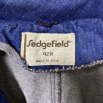 古着 used　Sedgefield　USA製　長袖デニムテーラードジャケット　アウター　インディゴブルー　秋冬服　42　Sサイズ