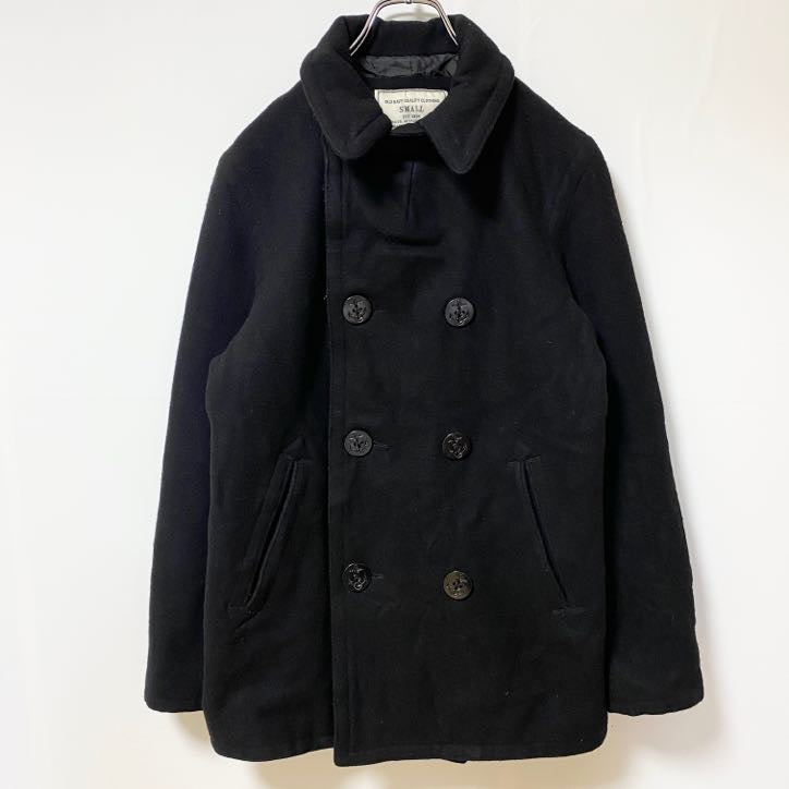 古着 used　OLD　NAVY オールドネイビー　長袖ウールピーコート　アウター　ジャケット　黒　ブラック　秋冬服　Sサイズ