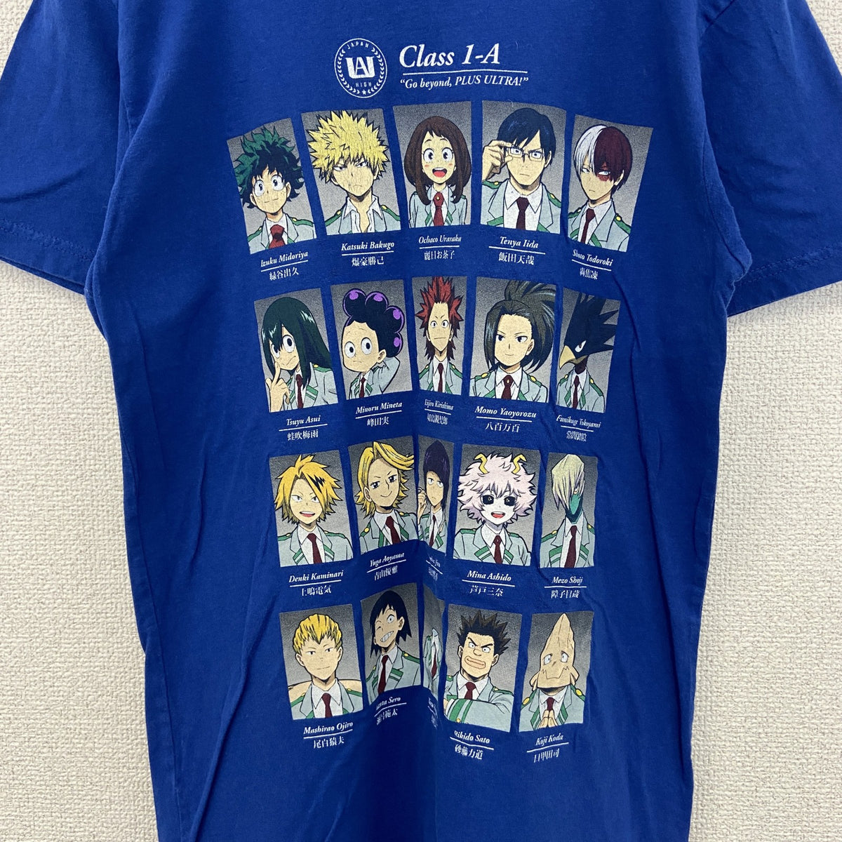 BOXLUNCH　半袖オリジナルアニメプリントTシャツ　僕のヒーローアカデミア　青　ブルー　クルーネック　XSサイズ　古着