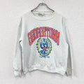 Healthknit　ヘルスニット　スウェット/トレーナー　アーチプリント　白　ホワイト　Lサイズ スウェットトップス セーター ニットセーター 古着